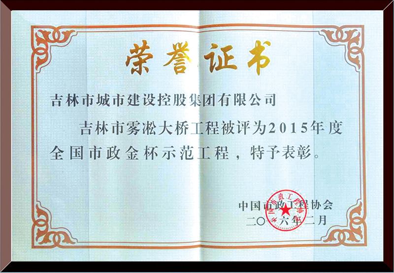 全國市政金杯示范工程